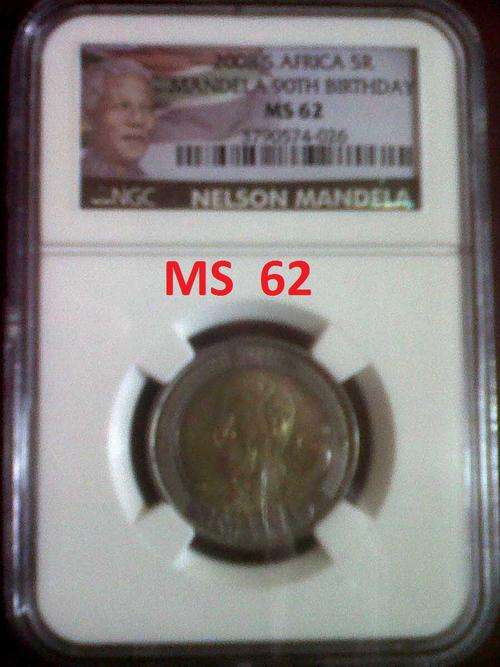 2008 Mandela R5        MS62       MS62      NEW LABEL!!!!