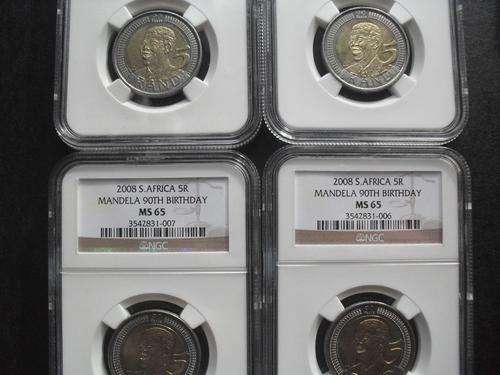4xMS 65 Mandela Birthday coins!!! R1 Start!!!  Please Read!!!