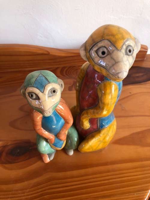 Two Very Much In Love Raku Meerkats