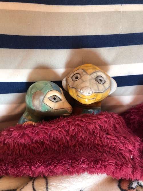 Two Very Much In Love Raku Meerkats