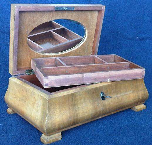 Pretty wood inlay Jewelry Box Antique ?