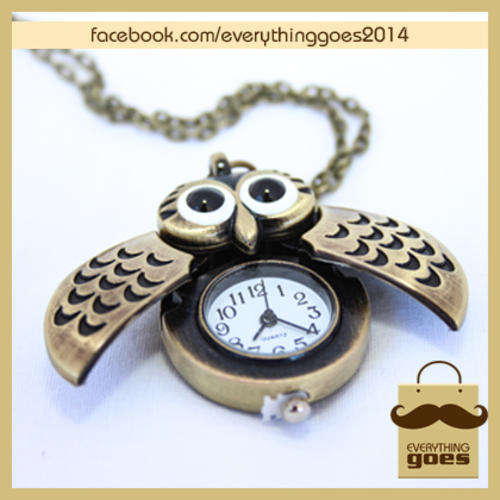 Owl Pendant Pocket / Necklace Watch