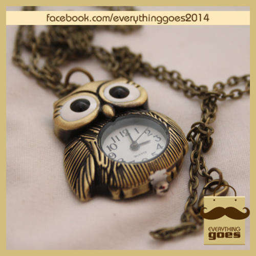 Owl Pendant Pocket / Necklace Watch