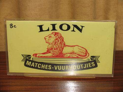 LION MATCHES stand