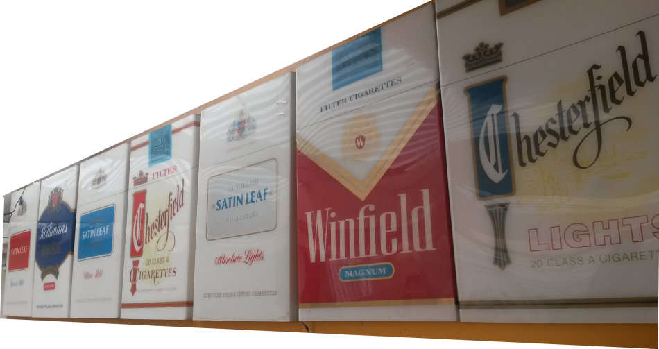 original cigarette perspex signage