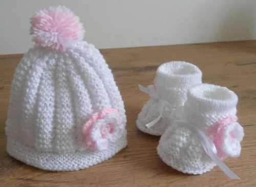 Baby Hat and Shoe Set
