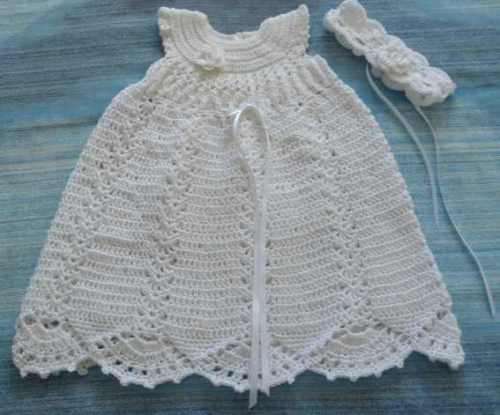 Baby Christening Dress & Headband