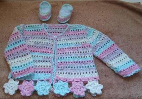 Baby Summer cardigan and shoe set
