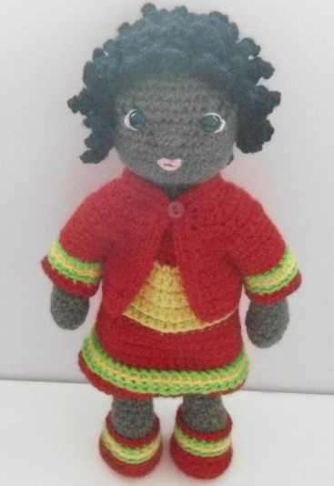 African Doll- Crocheted.