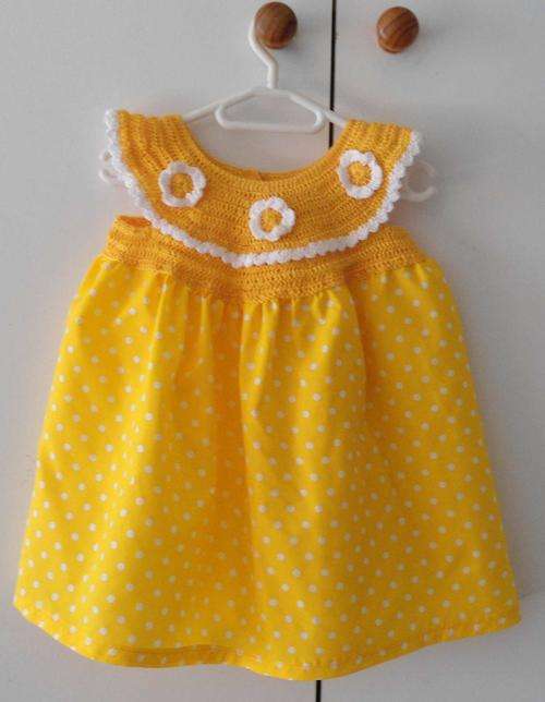 Crochet and fabric Dress