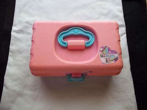 Girls make-up case, pink, purple and blue