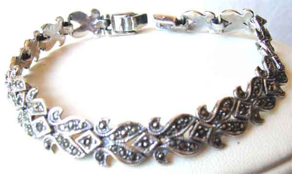 Lovely  925 -Sterling Silver and Marcasite Bracelet