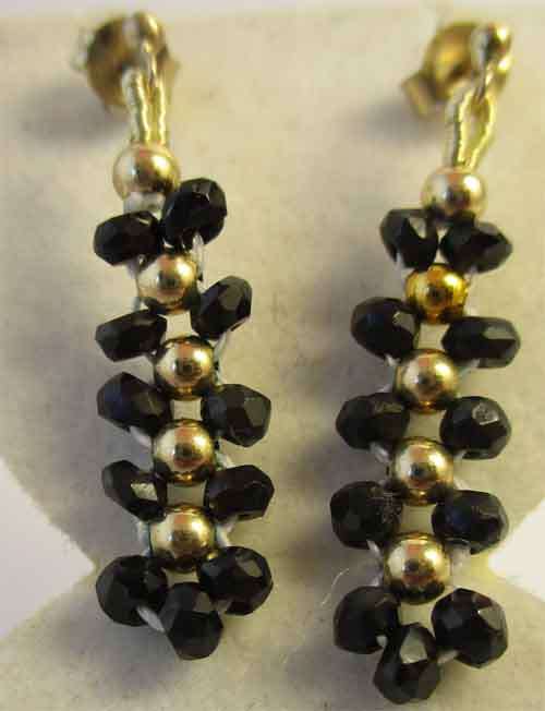 Beautiful 9ct Solid Gold and  Genuine Spinel Earrings