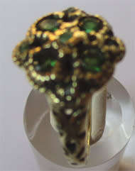 Solid 14ct Yellow God and Genuine Tsavorite Ring