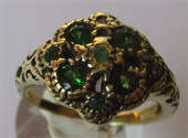 Solid 14ct Yellow God and Genuine Tsavorite Ring