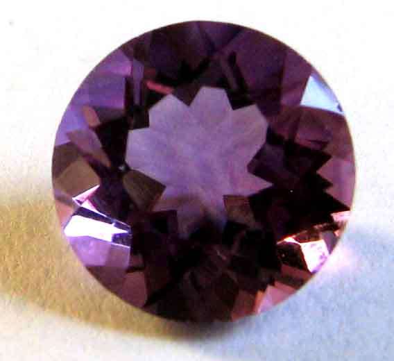 Sparkling , 9.80 mm round  cut Amethyst 2.72 ct