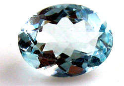 6.00 x 8.00 mm  oval cut   Blue Topaz 1.69 ct.