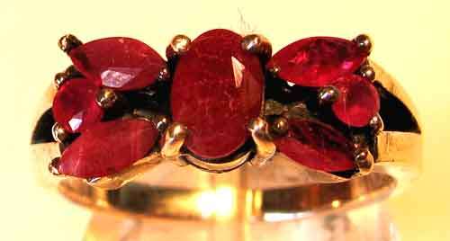 Sterling Silver  and Ruby  Ring.