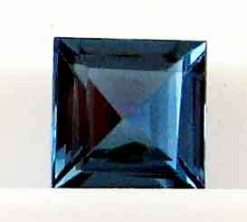 5.00 x 5.00 mm square  cut "  London " Blue Topaz 0.78 ct.