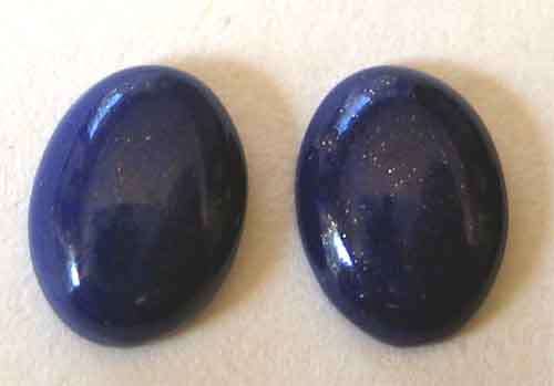 1 Lot, 2 pieces of 14.00 x 10.00 mm Oval -cut Lapis Lazuli, T. W. 8.78 ct.