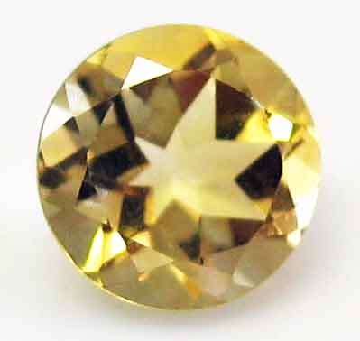 7.90 mm Round brilliant  cut  Citrine 1.74 ct.