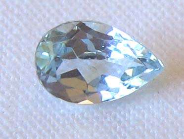 6.00 x 4.00 mm Pear faceted Aquamarine 0.39 ct.