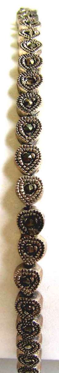Genuine Sterling Silver and Marcasite  Bracelet.