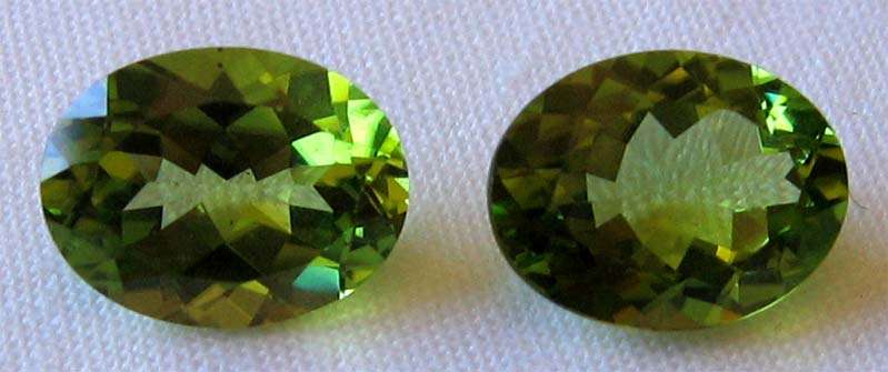 1 lot, 2 pieces , 9.00 x 7.00 mm Oval faceted cut Peridots, T. W.  3.58 CTs.
