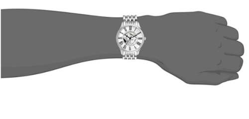 **Genuine**August Steiner Silver Quartz Watch with Buffalo Nickel Dial and Silver Bracelet w/ box