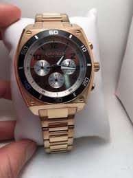 MUST HAVE !! CARAVELLE NEW YORK® MEN'S ANALOG DISPLAY JAPANESE QUARTZ ROSE GOLD WATCH W/BOX