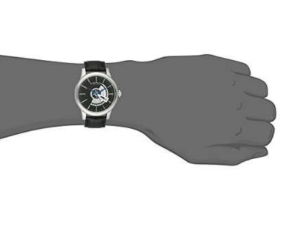 STUHRLING ORIGINAL®  MEN'S  SYMPHONY CALFSKIN LEATHER STRAP BLACK WATCH W/ BOX & MANUAL