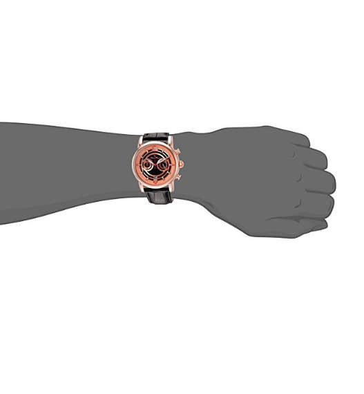 **RRP $595.00**LUCIEN PICCARD® SWISS LEGEND BROWN LEATHER BAND CASUAL WATCH W/ BOX & MANUAL