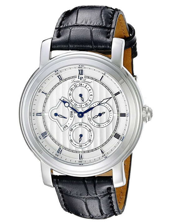 LUCIEN PICCARD® SWISS LEGEND LEATHER BAND  WATCH W/ BOX & MANUAL