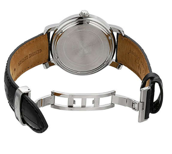 LUCIEN PICCARD® SWISS LEGEND LEATHER BAND  WATCH W/ BOX & MANUAL