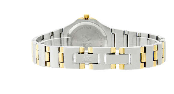 ANNE KLEIN® WOMEN'S TWO TONE ROUND DRESS WATCH W/ BOX & MANUAL