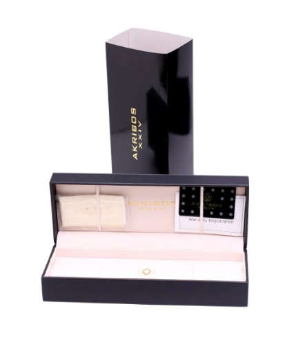 AKRIBOS XXIV® MEN'SROUND SILVER DIAL THREE HAND QUARTZ STAINLESS STEEL STRAP WATCH W/ BOX & MANUAL