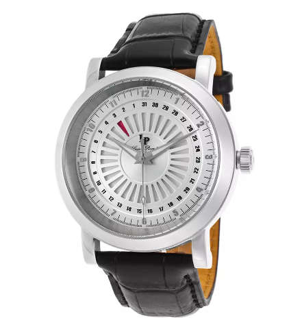 **RRP R6999.99**LUCIEN PICCARD® SWISS LEGEND BLACK LEATHER BAND CASUAL WATCH W/ BOX & MANUAL