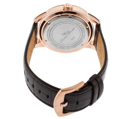 **RRP R7323.08**LUCIEN PICCARD® SWISS LEGEND LEATHER BAND CASUAL WATCH W/ BOX & MANUAL