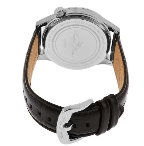 **RRP R7500.00**LUCIEN PICCARD® SWISS LEGEND BLACK LEATHER BAND CASUAL WATCH W/ BOX & MANUAL