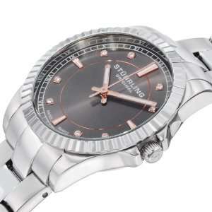 STUHRLING ORIGINAL® WOMEN'S "SYMPHONY" SWISS QUARTZ SWAROVSKI CRYSTAL-ACCENTED GREY DIAL WATCH BNIB