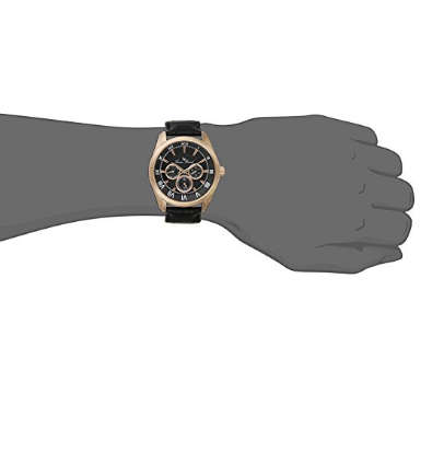 LATE ENTRY R7500.00 I LUCIEN PICCARD® SWISS LEGEND BLACK LEATHER BAND CASUAL WATCH W/ BOX & MANUAL