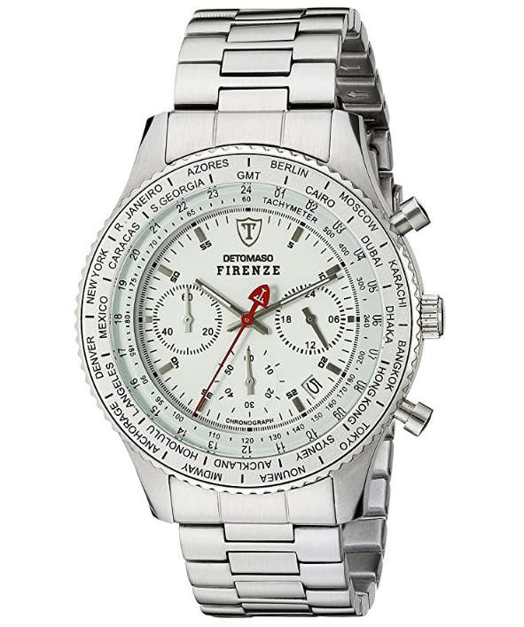 *RRP R8,499.99* DETOMASO® MENS FIRENZE CHRONOGRAPH TREND ANALOG DISPLAY JAPANESE QUARTZ SILVER WATCH
