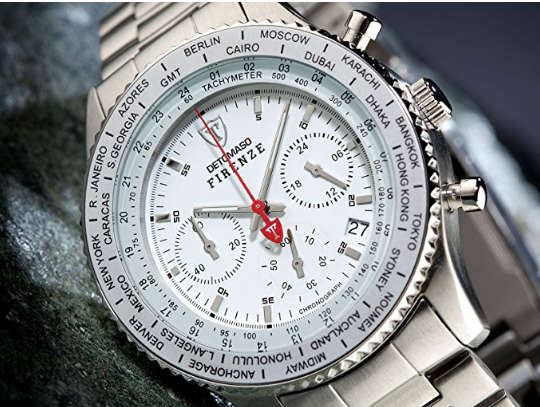 *RRP R8,499.99* DETOMASO® MENS FIRENZE CHRONOGRAPH TREND ANALOG DISPLAY JAPANESE QUARTZ SILVER WATCH