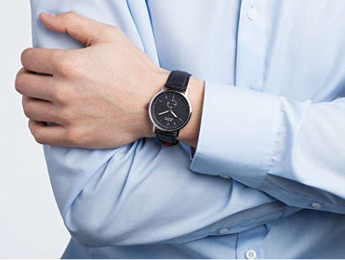 -I LATE ENTRY I- DETOMASO® MILANO CLASSIC MEN'S STAINLESS STEEL WATCH W/ QUICK RELEASE LEATHER STRAP