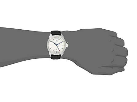 **RRP R7323.08**LUCIEN PICCARD® SWISS LEGEND STAINLESS STEEL WATCH W/ BLACK LEATHER W/ BOX & MANUAL