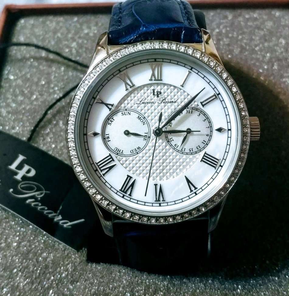 **RRP R6999.99**LUCIEN PICCARD® SWISS LEGEND WOMEN'S  BRELA STAINLESS STEEL WATCH W/ BOX & MANUAL