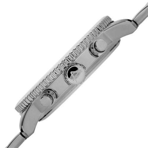 AUGUST STEINER ® MENS SWISS QUARTZ TACHYMETER TWO TIME ZONE DATE SUBDIAL QUARTZ BRACELET WATCH