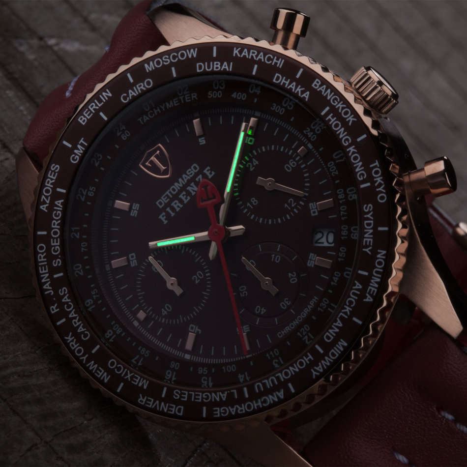 *RRP R8,499.99* DETOMASO® MEN'S FIRENZE CHRONOGRAPH TREND ANALOG DISPLAY JAPANESE QUARTZ RED  WATCH