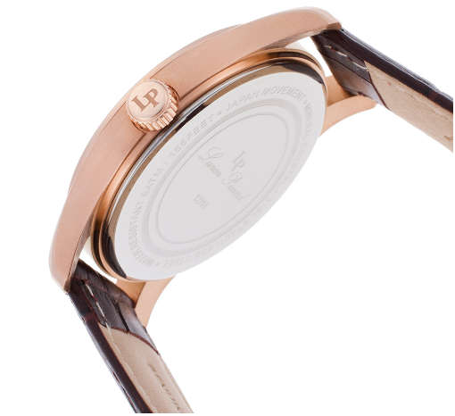 **RRP R7330.92**LUCIEN PICCARD® SWISS LEGEND BROWN LEATHER BAND CASUAL WATCH W/ BOX & MANUAL