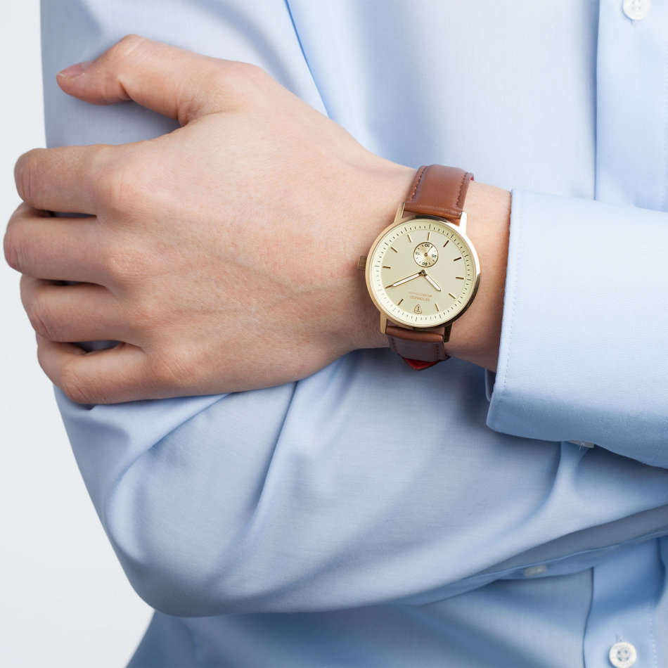 *RRP R7,499.99 I DETOMASO® MILANO CLASSIC MEN'S STAINLESS STEEL WATCH W/ QUICK RELEASE LEATHER STRAP